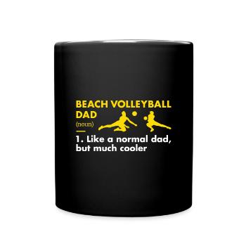 Sport Dad Définition Volleyball de plage - Mug uni - noir - Devant