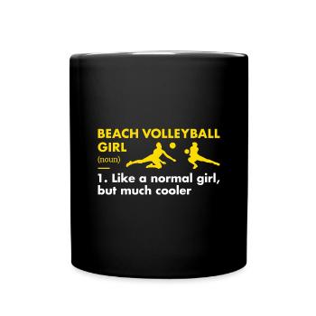 Sport Girl Définition Volleyball de plage - Mug uni - noir - Devant