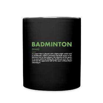 Sport Definition Badminton - Tasse einfarbig - Schwarz - Vorne