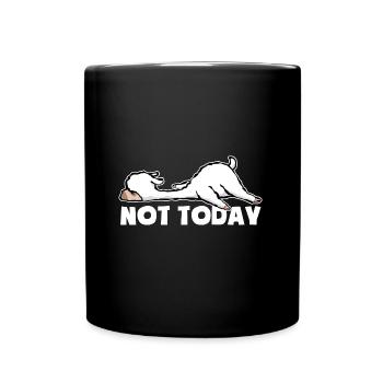 Not today - Tired and lazy - Lama - Full Colour Mug - black - Front