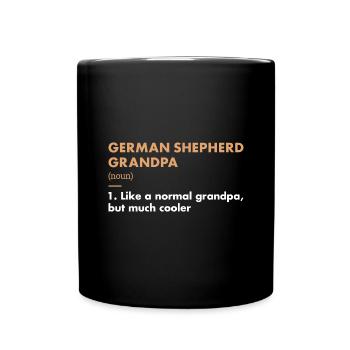 Berger allemand Grand-père définition - Mug uni - noir - Devant