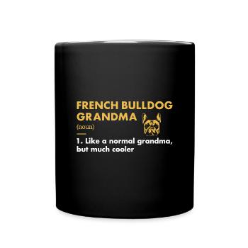 French Bulldog Grandma Definition - Full Colour Mug - black - Front