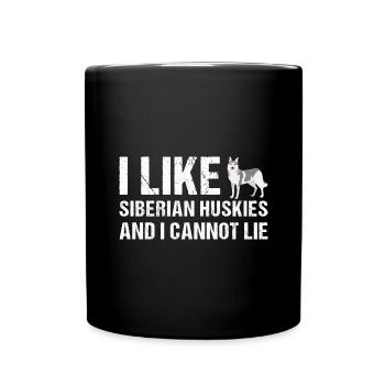 J’aime le husky sibérien et je ne peux pas mentir - Mug uni - noir - Devant