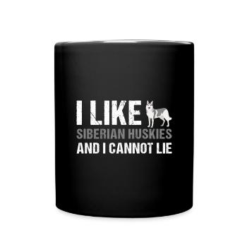J’aime le husky sibérien et je ne peux pas mentir - Mug uni - noir - Devant