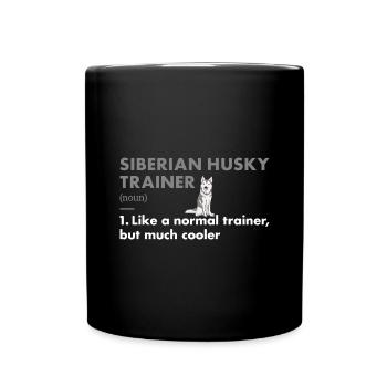 Définition de l’entraîneur Husky sibérien - Mug uni - noir - Devant