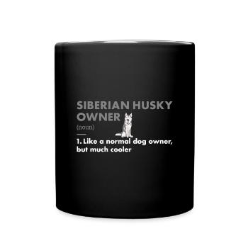 Husky sibérien Définition du propriétaire - Mug uni - noir - Devant