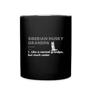 Husky sibérien Grand-père définition - Mug uni - noir - Devant