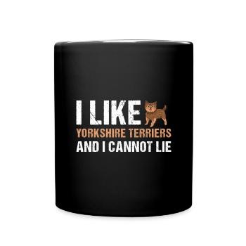 J’aime le Yorkshire Terrier et je ne peux pas mentir - Mug uni - noir - Devant