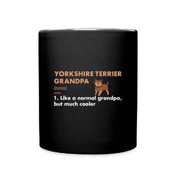 Yorkshire Terrier Grandpa Définition - Mug uni - noir - Devant