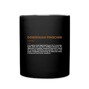 Doberman Pinscher Définition - Mug uni - noir - Devant