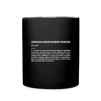 Définition du pointeur allemand à poil court - Mug uni - noir - Devant