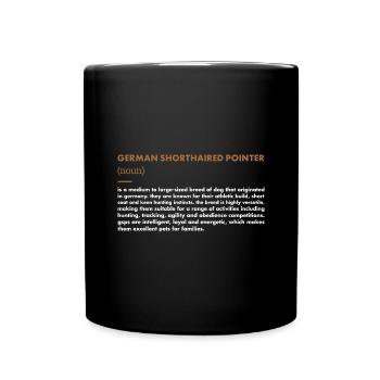 Définition du pointer allemand à poil court - Mug uni - noir - Devant