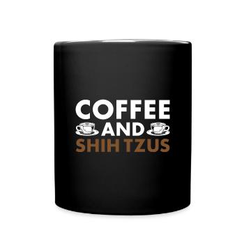 Café et Shih Tzu - Mug uni - noir - Devant
