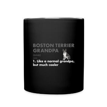 Boston Terrier Grandpa Definition - Full Colour Mug - black - Front