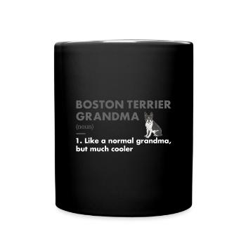 Boston Terrier Grand-mère Définition - Mug uni - noir - Devant