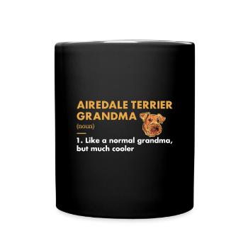 Airedale Terrier Grand-mère Définition - Mug uni - noir - Devant