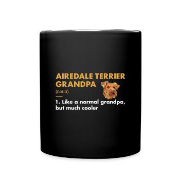Airedale Terrier Grand-père Définition - Mug uni - noir - Devant