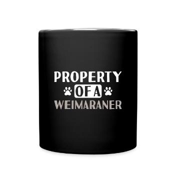 Propriété d’un braque de Weimar - Mug uni - noir - Devant