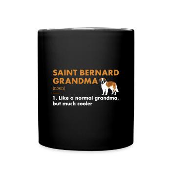 Saint Bernard Grand-mère Définition - Mug uni - noir - Devant
