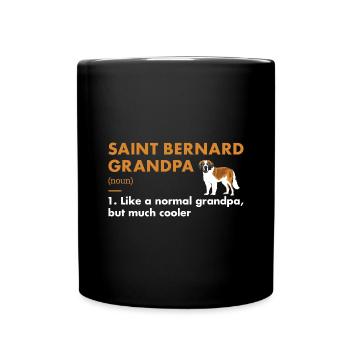 Saint Bernard Grandpa Definition - Full Colour Mug - black - Front