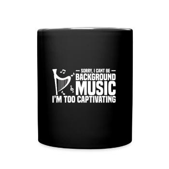 Harfe Musikinstrument - Tasse einfarbig - Schwarz - Vorne
