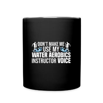 Water Aerobics - Tasse einfarbig - Schwarz - Vorne