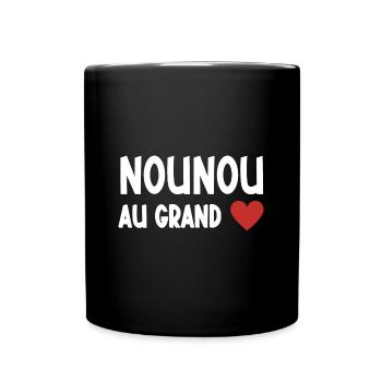 nounou au grand cœur - Mug uni - noir - Devant