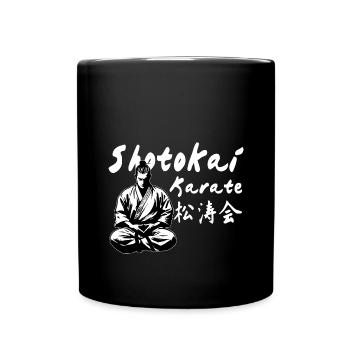Shotokai Karate Kanji Kimono Dojo Kampfkunst - Tasse einfarbig - Schwarz - Vorne