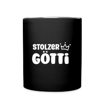 Stolzer Götti Bester Götti Patenonkel Schweiz - Tasse einfarbig - Schwarz - Vorne