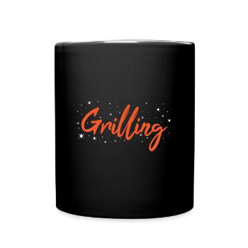 Griller Grilling - Full Colour Mug - black - Front