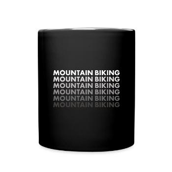 Biker Mountain Biking - Full Colour Mug - black - Front