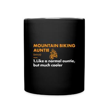 Biker Auntie Definition Mountain Biking - Full Colour Mug - black - Front