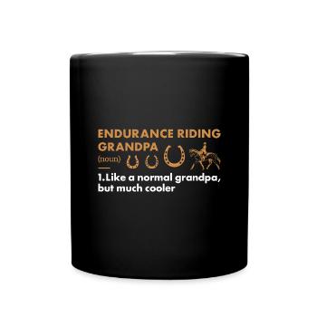 Rider Grandpa Definition Endurance Riding - Tasse einfarbig - Schwarz - Vorne