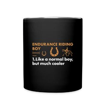 Rider Boy Definition Endurance Riding - Tasse einfarbig - Schwarz - Vorne