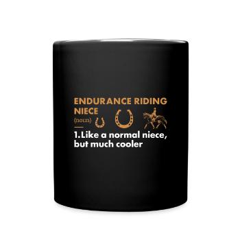 Rider Niece Definition Endurance Riding - Tasse einfarbig - Schwarz - Vorne