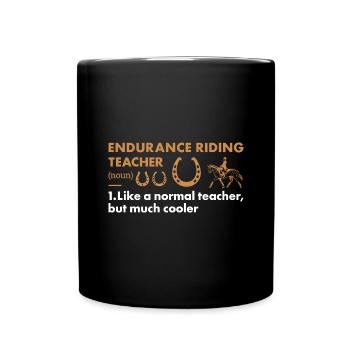 Rider Teacher Definition Endurance Riding - Tasse einfarbig - Schwarz - Vorne