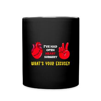 Heart Attack Heart Surgery Surgery Hospital - Full Colour Mug - black - Front