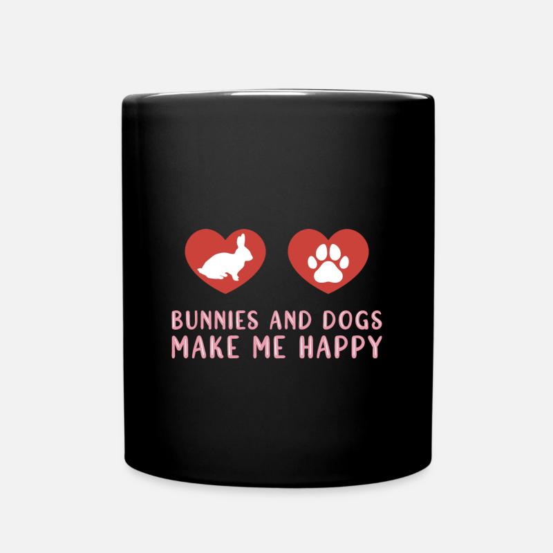 Hase Kaninchen - Tasse einfarbig - Schwarz