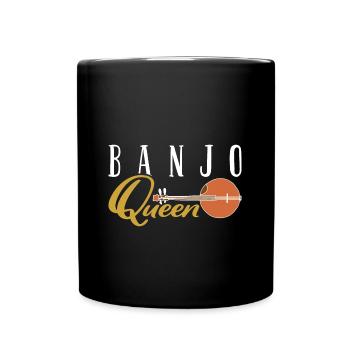 Banjo play banjo player music instrument - Full Colour Mug - black - Front