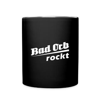 Bad Orb rockt - Textdesign mit Stadtnamen - Tasse einfarbig - Schwarz - Vorne