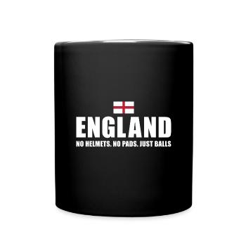 No Helmets No Pads Just Balls England Rugby - Tasse einfarbig - Schwarz - Vorne