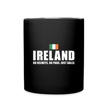 Pas de casques pas de coussinets juste des ballons Irlande Rugby - Mug uni - noir - Devant