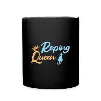 Team Roping - Tasse einfarbig - Schwarz - Vorne