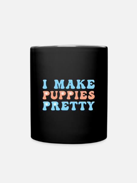 Hundefriseur Hundefrisör - Tasse einfarbig - Schwarz