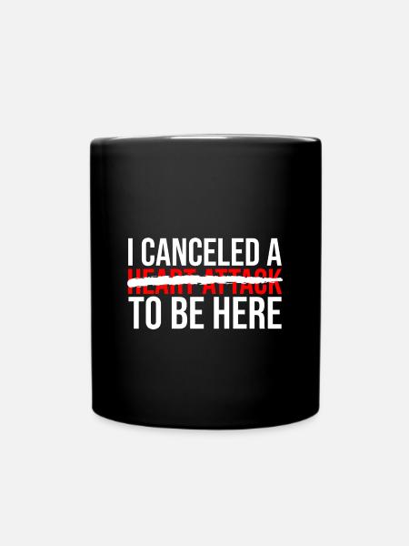 Heart attack survivor - Full Colour Mug - black