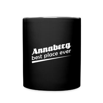 Annaberg - Stadt best place ever - Tasse einfarbig - Schwarz - Vorne