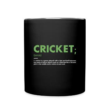 Sport Definition Cricket - Tasse einfarbig - Schwarz - Vorne