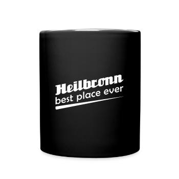 Heilbronn - Stadt best place ever - Tasse einfarbig - Schwarz - Vorne