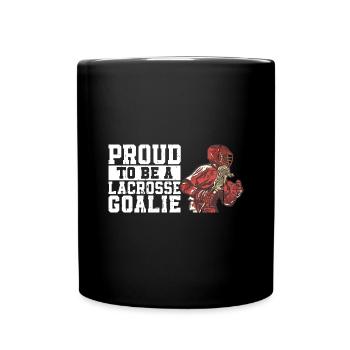 Lacrosse Torwart Lacrosse Spieler - Tasse einfarbig - Schwarz - Vorne