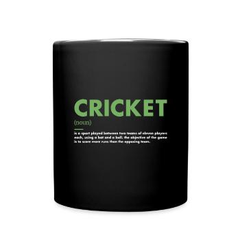 Sport Definition Cricket - Tasse einfarbig - Schwarz - Vorne